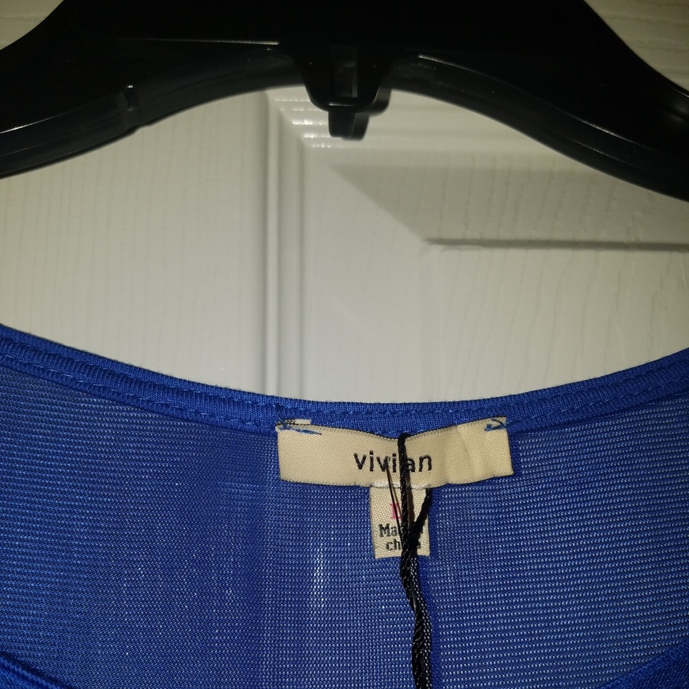 Vivian Sheer Top Blue Dress